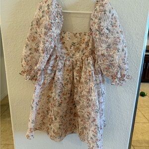 Storia Floral Puff Sleeve Dress